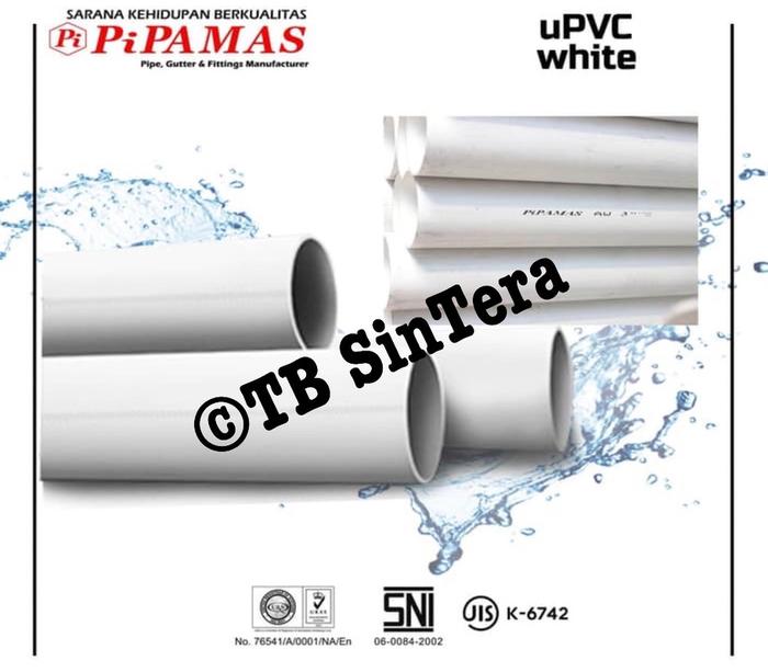 Gambar Pipa PVC 4 " inch D Putih Pipamas per Batang dari TB SinTera undefined Tokopedia
