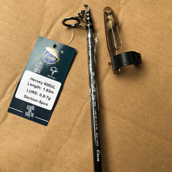 Gambar Joran Spinning Anten Ultralight Telescopic Orca Hervey 565L Carbon - 605UL dari Sinar Fajar Lama undefined Tokopedia