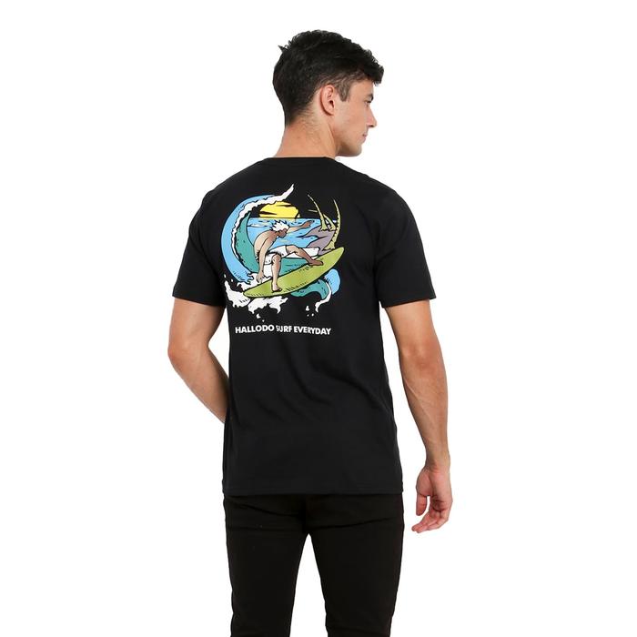 Gambar Hallodo Men Graphic Surf Tshirt ORIGINAL - Kaos Pantai Pria Branded - S dari ORIGINAL BRAND SUPPLY undefined Tokopedia
