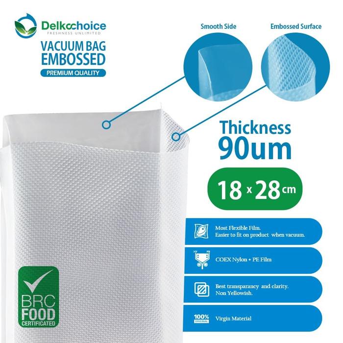 Gambar Plastik Vacuum Bag Embossed DELKOCHOICE (Uk : 18cm x 28cm ) dari Aneka Bungkus undefined Tokopedia