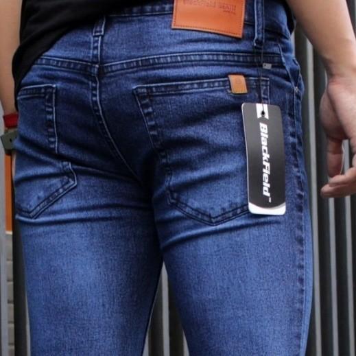 Gambar Celana jeans pria / jeans slim fit / black field / Biru tua - Biru, S dari PELABUHAN - JEANS undefined Tokopedia