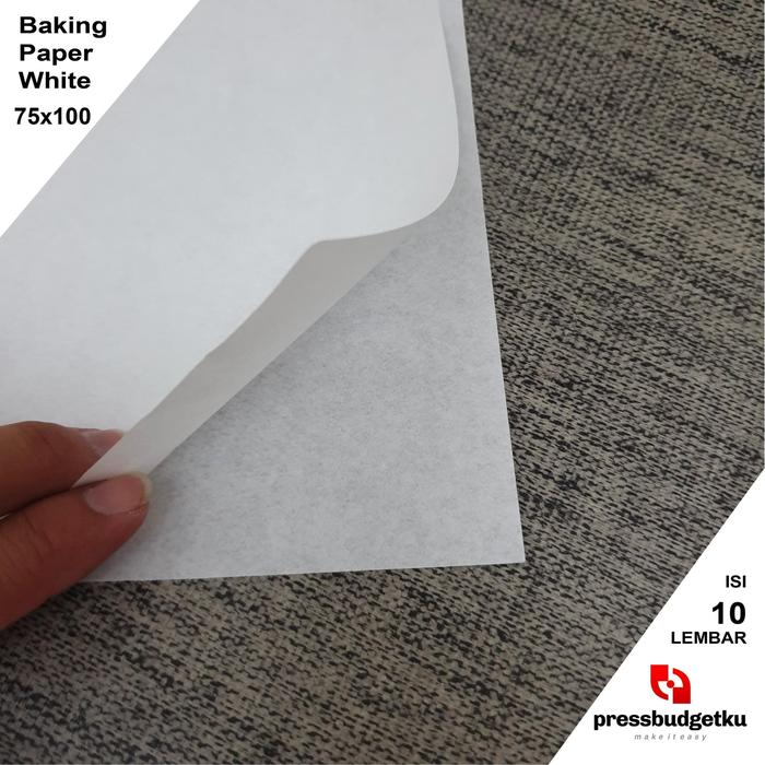 Gambar Kertas Roti 75x100 / Baking Paper Putih / Alas Baking Tidak Lengket dari press budgetku undefined Tokopedia