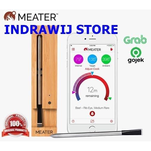 Gambar MEATER WIRELESS SMART MEAT THERMOMETER PROBE BLUETOOTH FOR BBQ GRILL dari IndraWij Store undefined Tokopedia