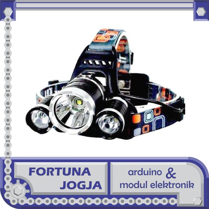 Gambar Senter Kepala TaffLED 3 Lampu High Power Headlamp Cree XML-T6 dari Fortuna Jogja undefined Tokopedia