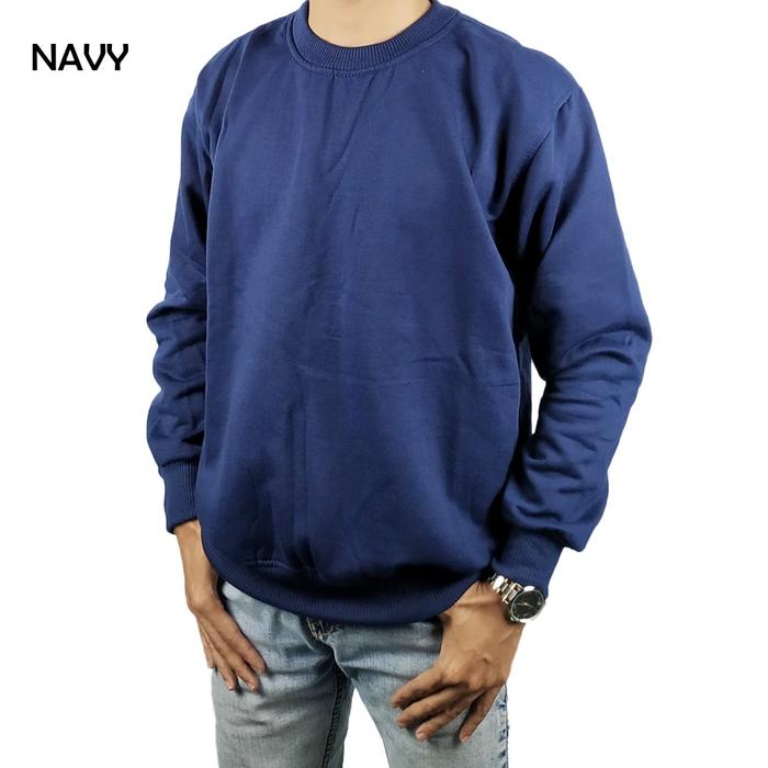 Gambar Sweater Basic Oblong Crewneck Polos Navy Blue Dongker - M dari Hoodie Center undefined Tokopedia
