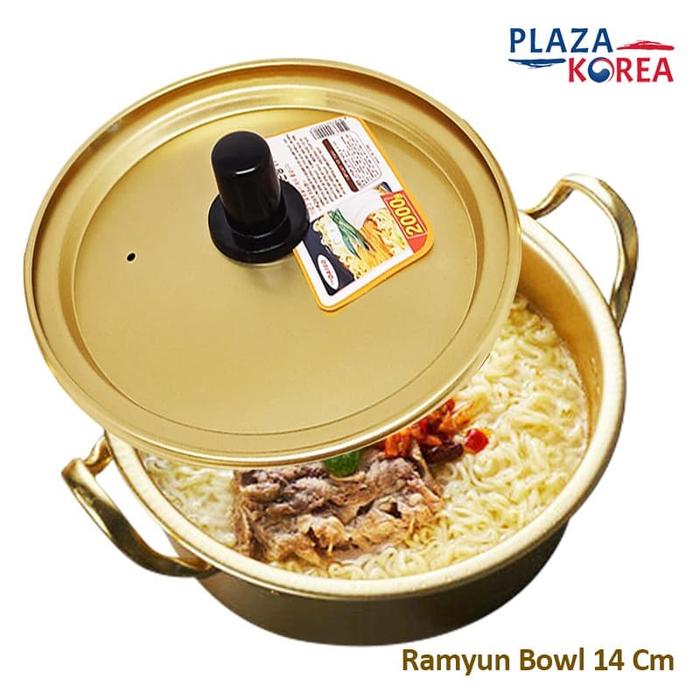 Gambar PANCI RAMYUN 1 SET - POT BOWL KOREAN DIAMETER 14 CM + TUTUP PANCI dari Plaza Korea undefined Tokopedia