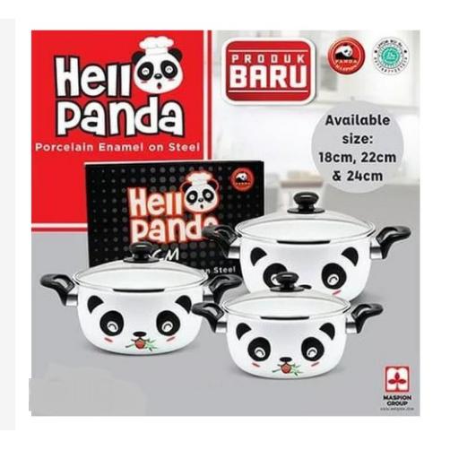 Gambar Panci Enamel Hello Panda Maspion 18 cm HELLO PANDA 18CM dari Hosela mart undefined Tokopedia