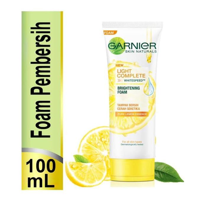 garnier light complete facial foam pure lemon