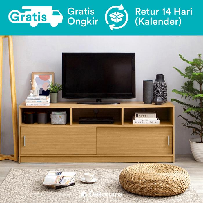Moku Meja Tv Minimalis Atau Lemari Rak Tv Buffet Tv Cabinet Cokelat