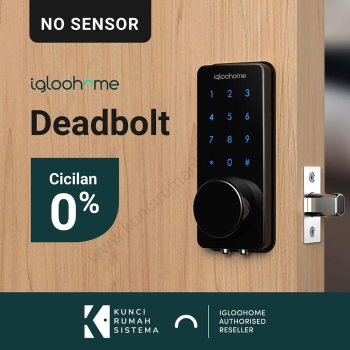 Gambar Igloohome Smart Deadbolt V2 -Smart Lock Kunci Rumah Digital(No Sensor) dari igloohome.id undefined Tokopedia