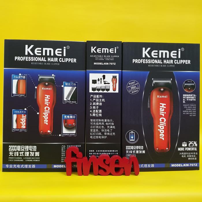 Gambar mesin cukur rambut kemei km 707Z/clipper kemei 707z/kemei 707z/clipper - 707Z dari little finsen 2 undefined Tokopedia