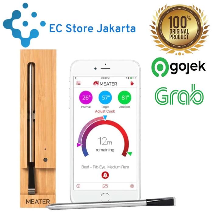 Gambar MEATER WIRELESS SMART MEAT THERMOMETER PROBE BLUETOOTH FOR BBQ GRILL dari EC Store Jakarta undefined Tokopedia