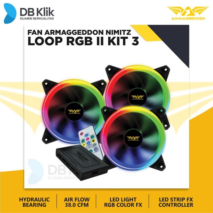 Fan ARMAGGEDDON NIMITZ LOOP RGB II KIT 3