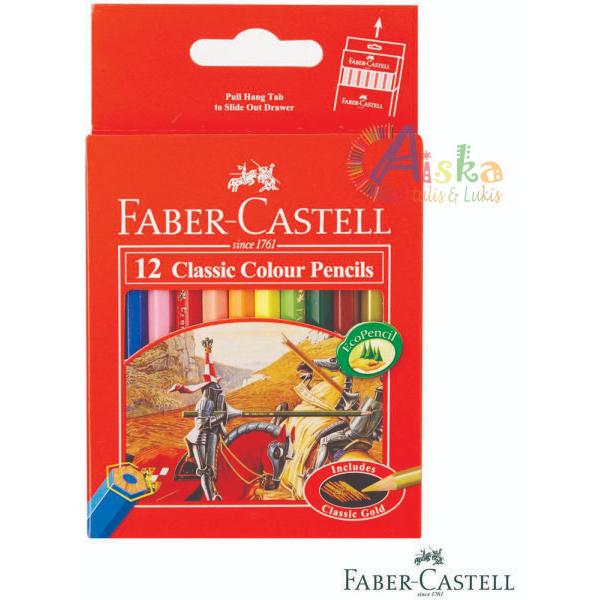 Gambar Classic Colour Pencils Faber Castell 12p, 12, 24, 48 - set 12 pendek dari Aiska Art & Stationery undefined Tokopedia