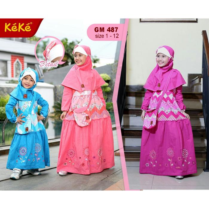 Gambar Qonitah Project Gamis Anak GM 487 Original Keke Busana Muslim - Size 8 dari Qonitah Project undefined Tokopedia