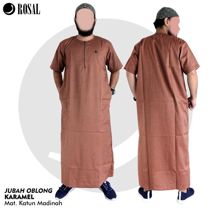 Gambar Jubah Oblong Casual Pria - Jubah Pria Modern Simple ROSAL - Karamel, M dari Rosal Indonesia_NEW undefined Tokopedia