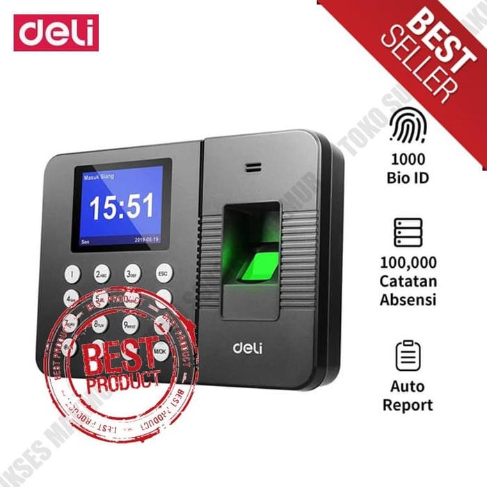 Gambar Mesin Absensi Sidik Jari Deli E3960 bahasa indonesia- Finger Print dari Toko Sukses Makmurs undefined Tokopedia