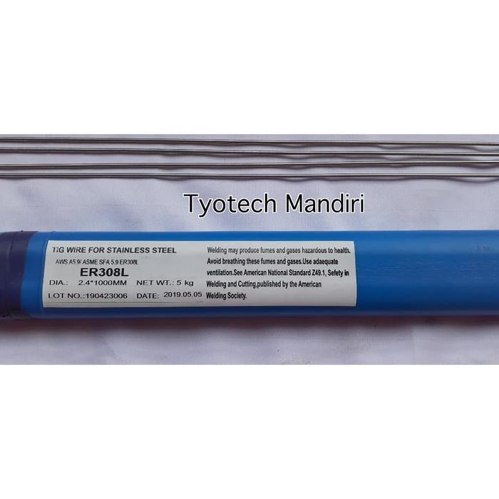 Jual Kawat Las Tig Wire For Stainless Steel Er308l 2 4 Mm 1kg Filler Kota Bekasi Tyotech Online Tokopedia