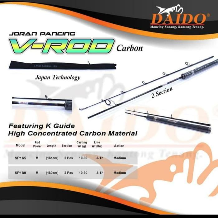 Gambar JORAN DAIDO V-ROD CARBON 180 cm 8-17 Lb (1 seri dengan DAIDO VULCAN) dari TOKOPANCINGMURAHONLINE undefined Tokopedia