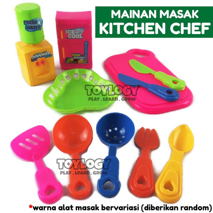 Gambar Mainan Edukasi Anak Kitchen Chef Set Peralatan Masak Masakan Dapur dari Toylogy undefined Tokopedia