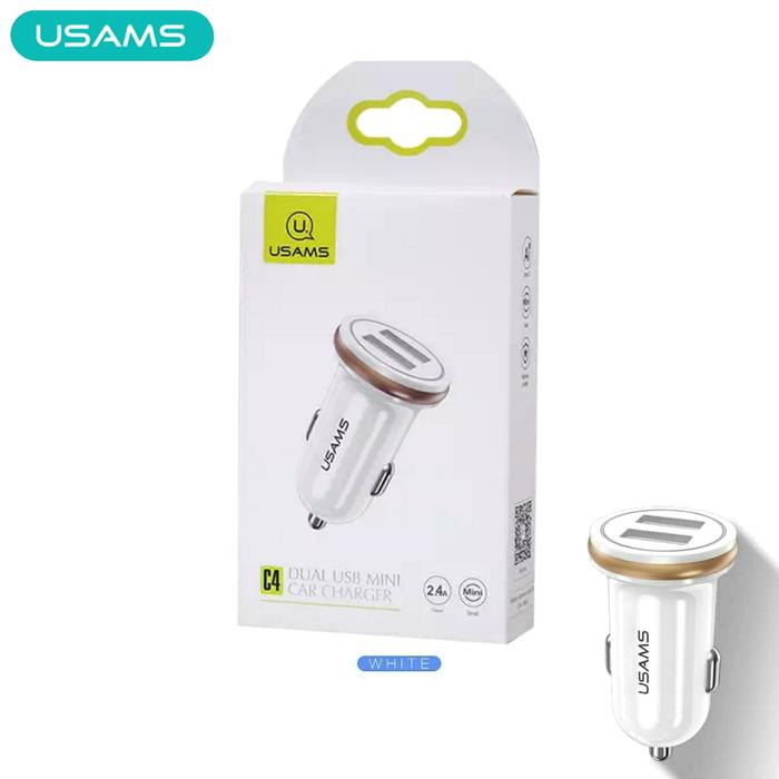 Gambar Car Charger Mini Dual USB Ports For Smartphone - White dari Meitha ols undefined Tokopedia