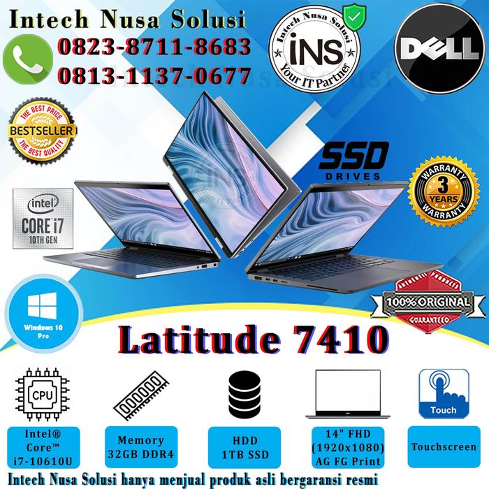 Dell Latitude 7410 In Intel Core I7-10610u 32gb 1tb Ssd Win10pro