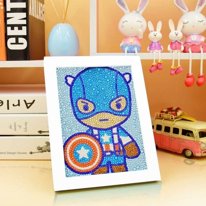 Gambar DIY diamond painting kerajinan tangan lukisan MARVEL HERO - Captain America dari Kumikasa undefined Tokopedia