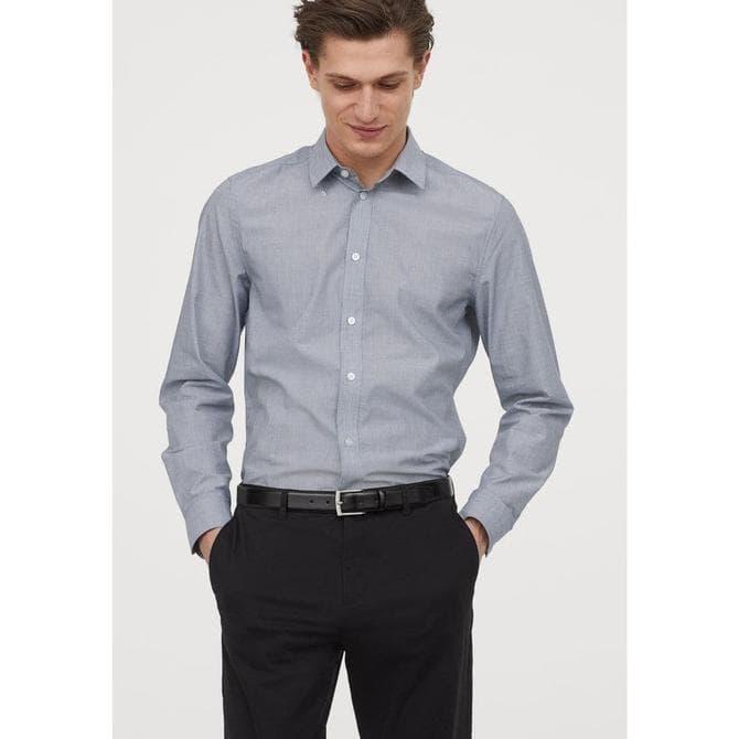 Putih Easy Iron Slim Fit H&m H And M Sale Easy Iron Shirt