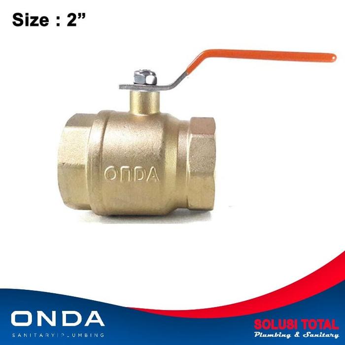 Gambar Ball Valve Kuningan / Brass 2" Onda 2 inch stop kran keran engkol dari Solusi Total ID undefined Tokopedia