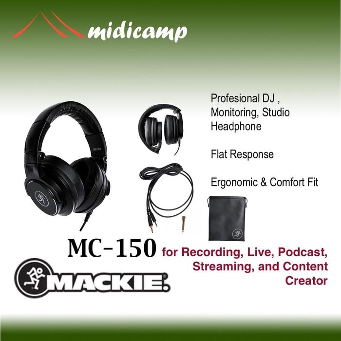 Gambar Mackie MC-150 MC150 Headphone studio home recording podcast monitor dari MIDICAMP undefined Tokopedia