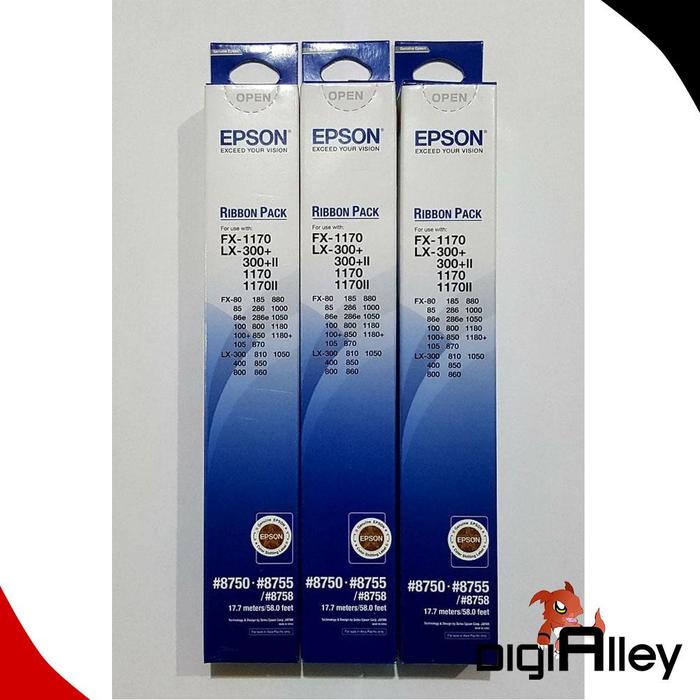 Gambar Ribbon Pack Pita Refill Epson LX-300 LX-1170 LX-310 Asli Ori/DOT MATRI - Hitam dari Audreystationery undefined Tokopedia