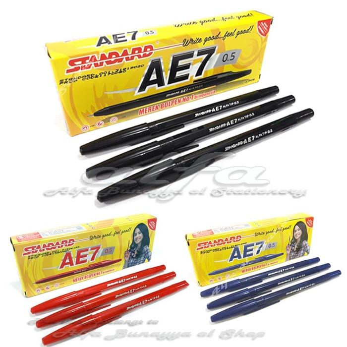 Gambar STANDARD Pulpen AE7 (Pak Isi 12) - Ballpoint Pen - Pena dari SeruniShop_NEW undefined Tokopedia