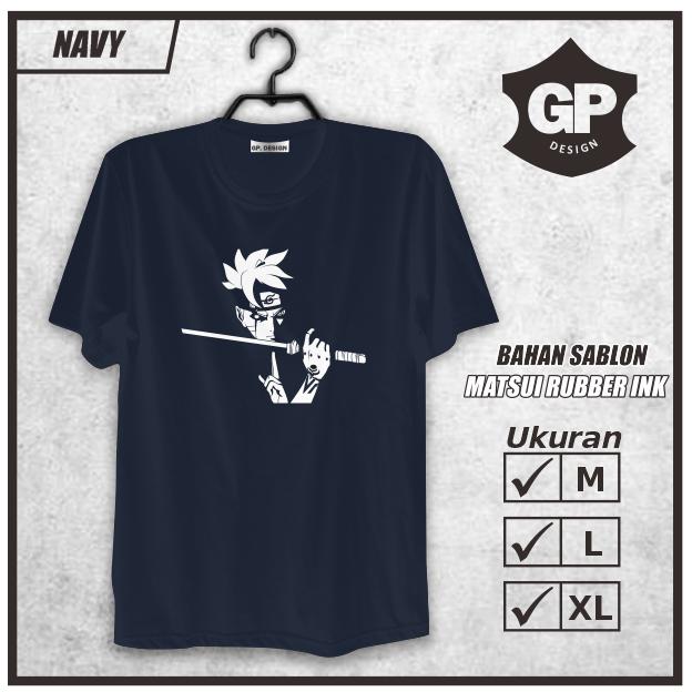Gambar KAOS BAJU UZUMAKI NARUTO KAOS BORUTO KAKASHI SASUKE- MMBDESIGNSTORE - NAVY, M dari sablon kaos keren_NEW undefined Tokopedia