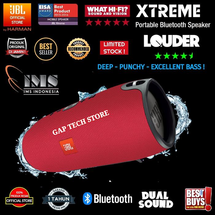 Gambar JBL Xtreme Portable Wireless Bluetooth Speaker - Merah dari GAP TECH STORE undefined Tokopedia