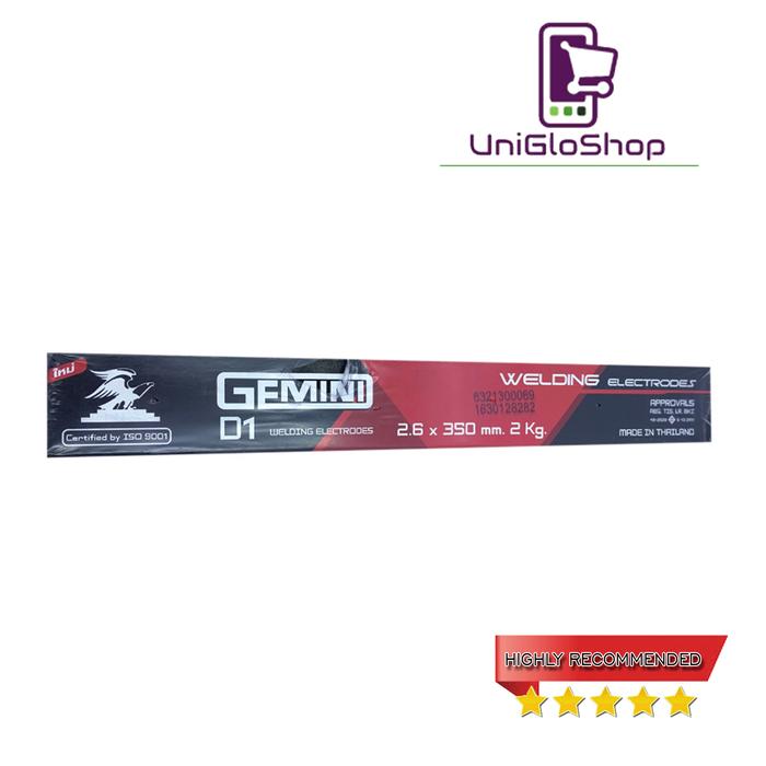 Gambar KAWAT LAS D-1 GEMINI - 2.6MM dari UniGloShop undefined Tokopedia