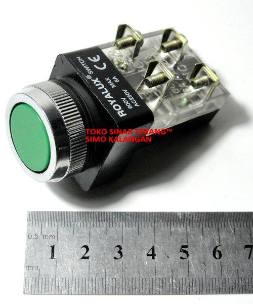 Jual Tombol PUSH BUTTON HIJAU/ Switch ON OFF Box Panel Listrik GREEN ...