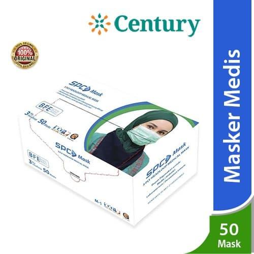 Gambar SPC Masker Medis Headloop 3Ply 1Box Isi 50 / Mask / Medical Mask dari Apotik Century undefined Tokopedia