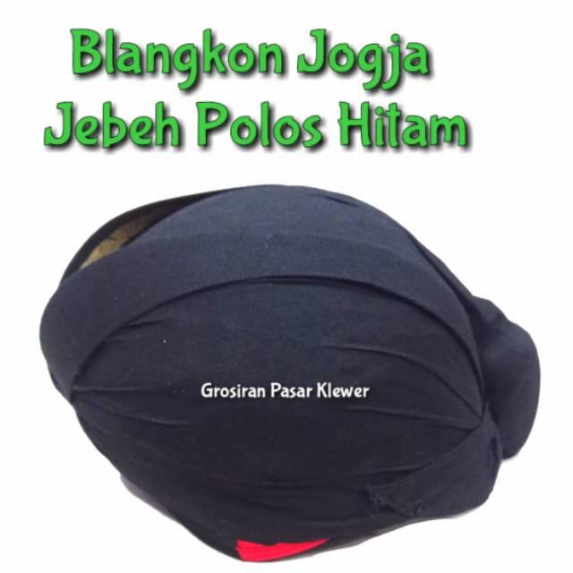 Gambar Jual Blangkon Jogja Jebeh Polos Hitam Bahan original dan halus dari awwalushop undefined Tokopedia