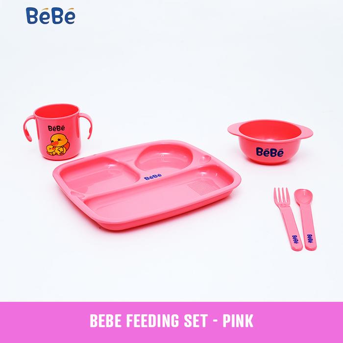 Gambar BEBE Feeding Set - Merah Muda dari Bebe Indonesia undefined Tokopedia