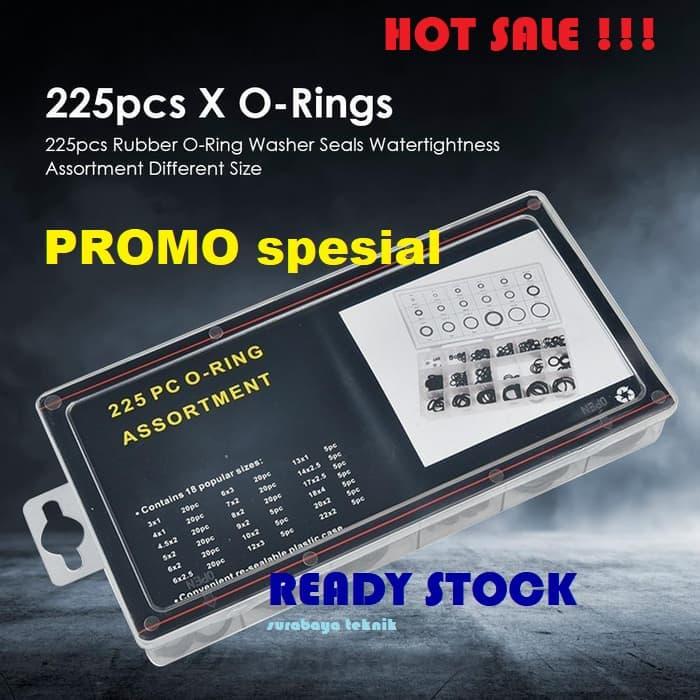 Gambar ST ORING SEAL KARET BLACK NITRILE RUBBER 225 PCs O RING SEAL GASKET dari SURABAYA-TEKNIK undefined Tokopedia
