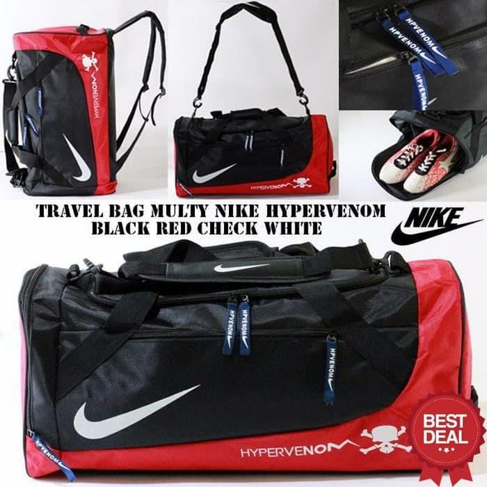 Gambar TAS NIKE MULTIFUNGSI TRAVEL BAG/TAS GYM/TAS BACKPACKER SPORT OLAHRAGA - BLACK RED dari JUMPOUT STORE undefined Tokopedia