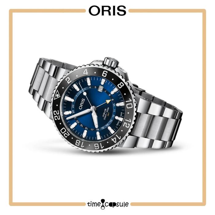 Jam Tangan Pria Oris Aquis Gmt Date 798 7754 4135 Metal Bracelet