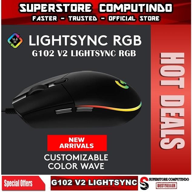 Gambar Logitech G102 V2 Lightsync RGB - Logitech G 102 V 2 RGB - Mouse Gaming - Hitam dari SuperstoreComputindo undefined Tokopedia