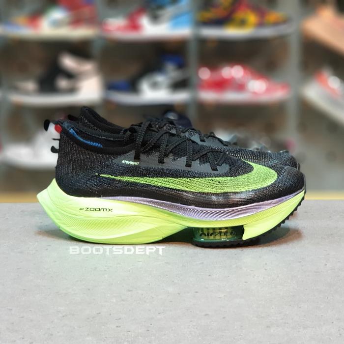 nike alphafly next black green