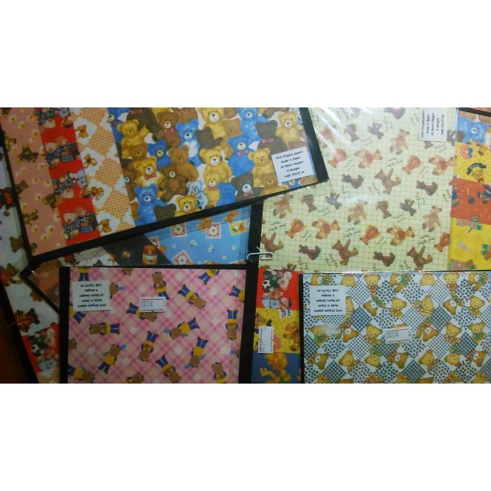 Gambar Kertas Origami HVS Jepang 15x15 cm isi 4 lembar All Bear design dari My PaperShopping undefined Tokopedia