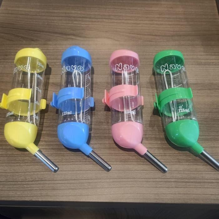 Gambar BOTOL / TEMPAT NAVO 125 ml MINUM KELINCI KUCING ANJING MARMUT HAMSTER - PINK dari Gudang Kelinci Cottontail undefined Tokopedia