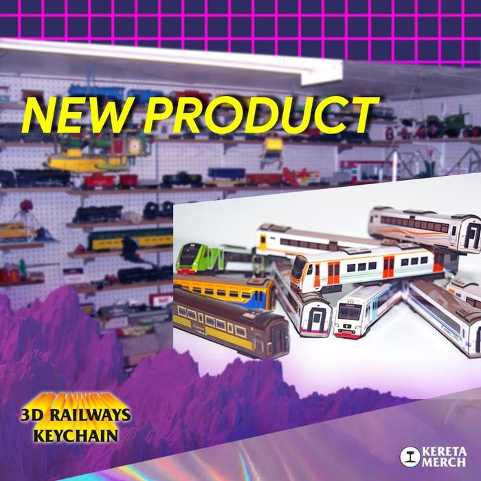 Gambar MINIATUR KERETA API GANTUNGAN KUNCI UNIK KEYCHAIN DIECAST - MRT dari KERETA MERCH undefined Tokopedia