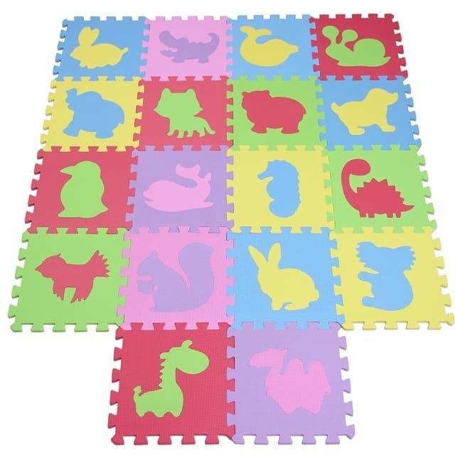 Gambar Karpet Puzzle PlayMat Matras - Mainan Bayi Karpet Susun Tebal Hewan - Kayu dari setiamainan undefined Tokopedia
