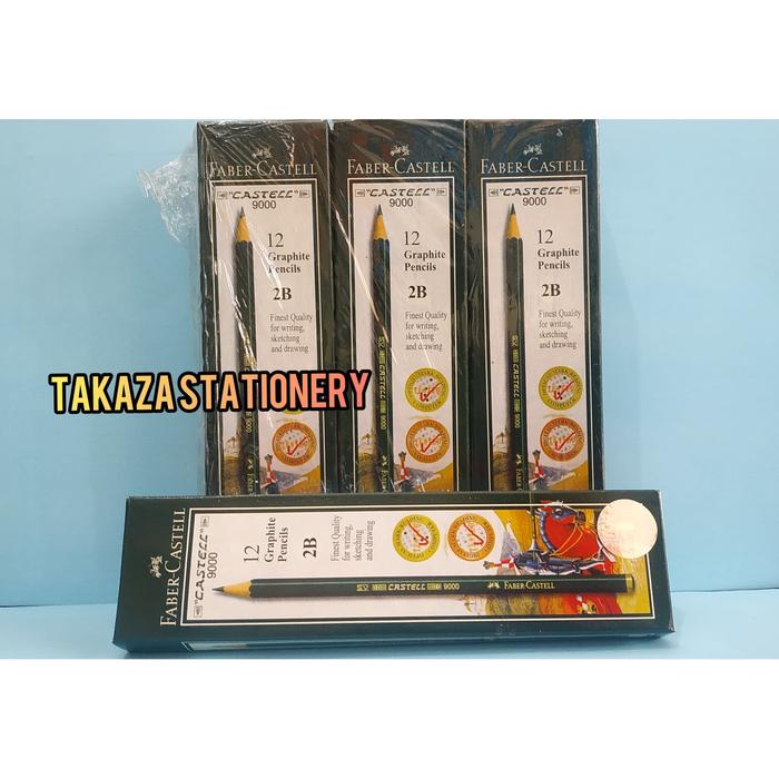 Gambar Pensil Faber Castell 2B 9000 Set 12pcs dari Takaza Stationery undefined Tokopedia