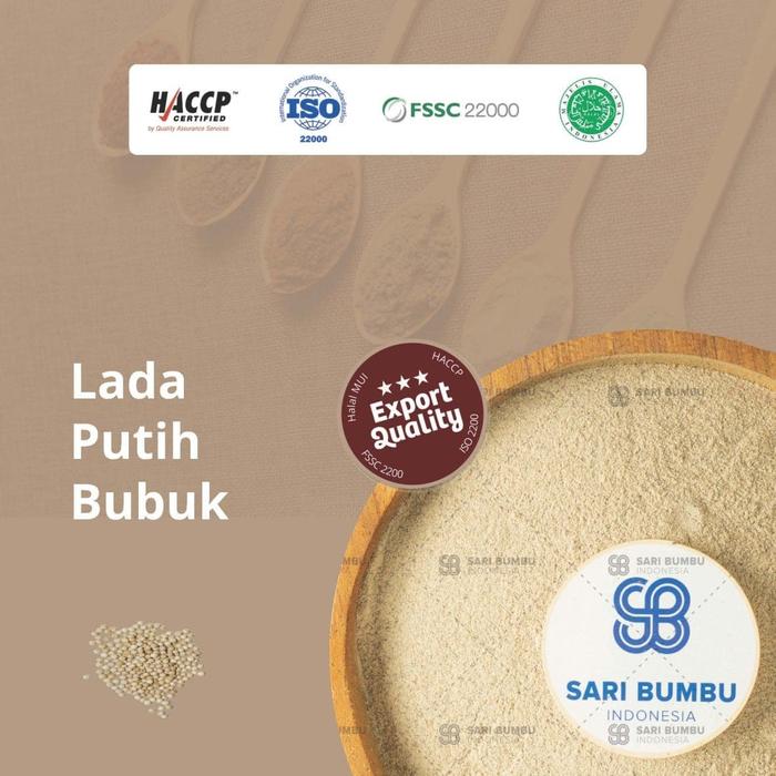 Gambar Lada Putih Bubuk Kualitas Ekspor/White Pepper Powder 250gr dari BumbuDapurJuara undefined Tokopedia